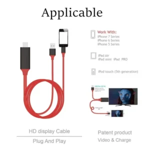 1080P HDTV Lightning naar Hdmi 2 meter Adapter Kabel voor iPhone
