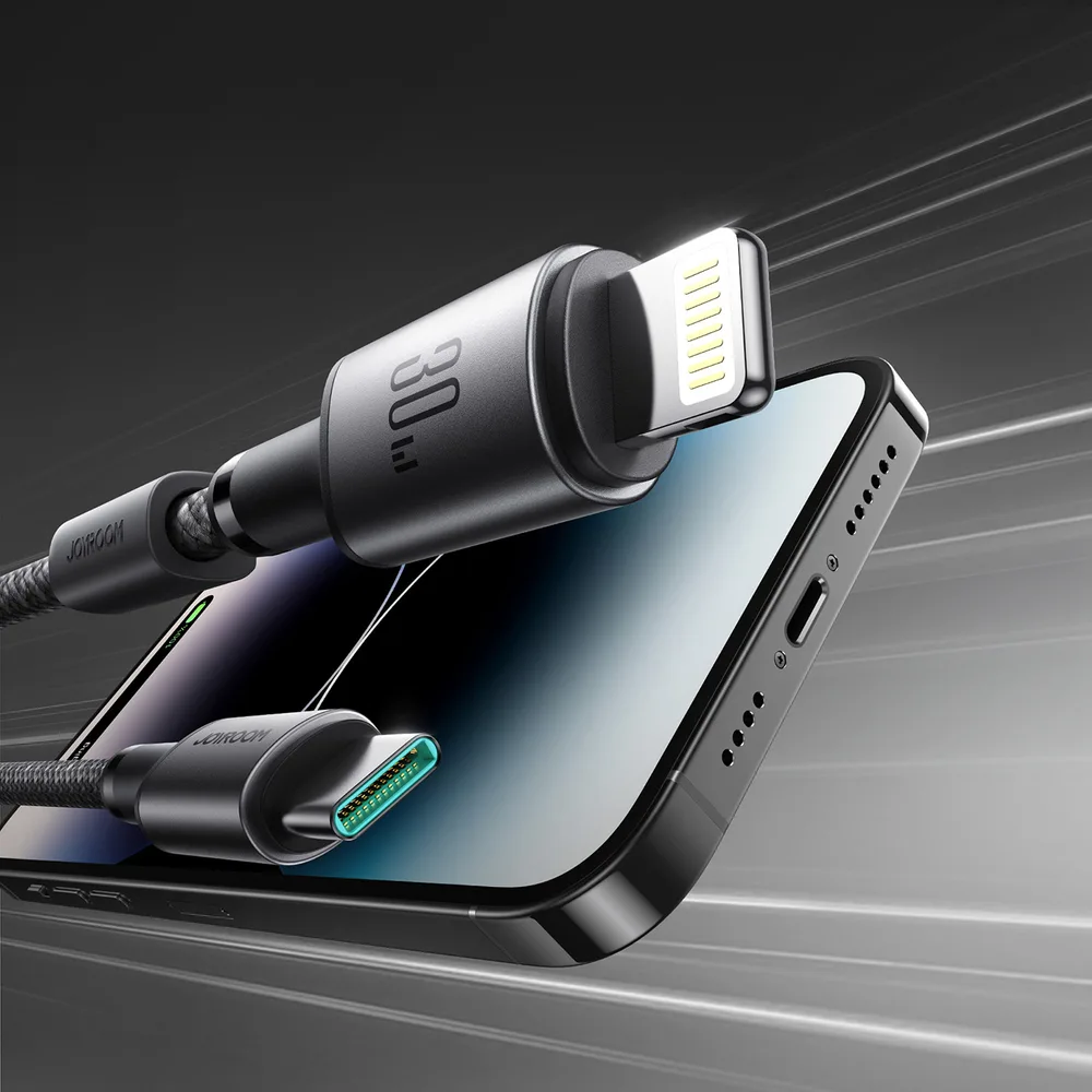 Joyroom S-A50 Unlimited Series 60W USB-C – Lightning Kabel mit magnetischem Organizer 1,2 m – Grau – Bild 9