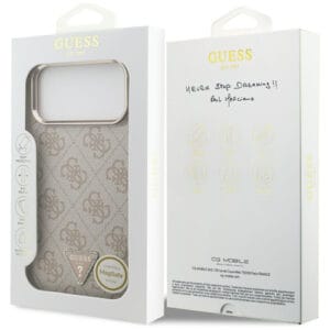 Guess 4G Triangle Logo MagSafe Case für iPhone 17 Pro Max - Roségold