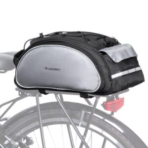 Wozinsky Fahrrad-Gepäcktasche mit Schultergurt, 13 l, Schwarz (WBB1BK)