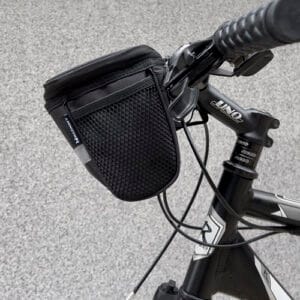 Wozinsky Fahrrad-Lenkertasche mit Handyhülle 2L Schwarz (WBB12BK)