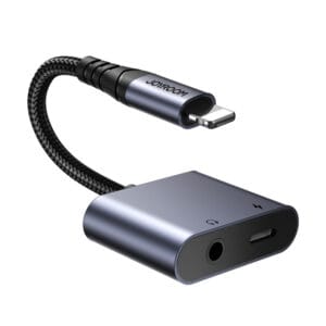 Joyroom SY-L01 Lightning to Lightning / 3.5 mm mini jack DAC adapter 2in1 - black
