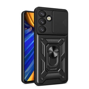 Hybrid Armor Camshield Hülle für Samsung Galaxy S26 - Schwarz