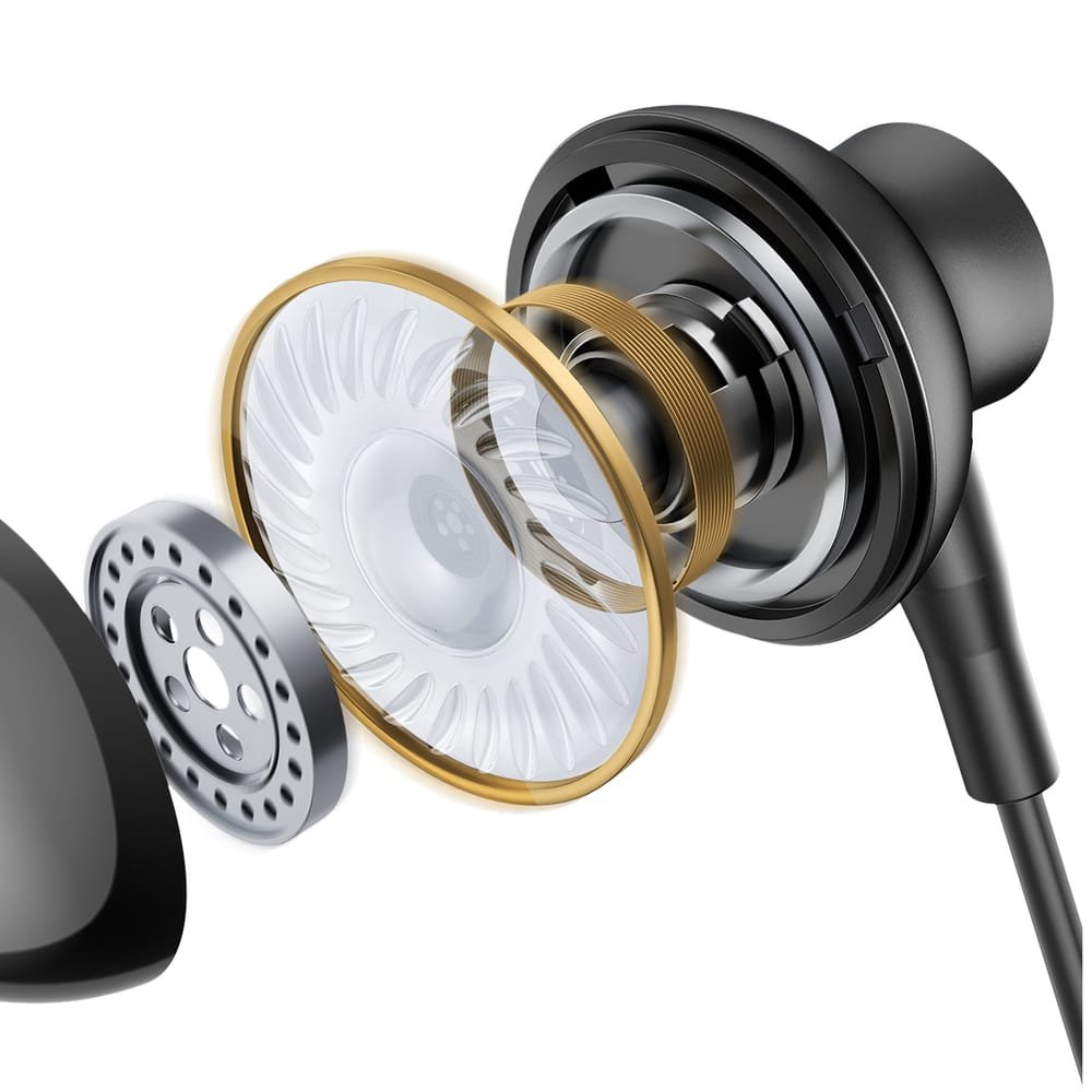 Joyroom TYPE-C Series JR-EC07 USB-C In-Ear-Kopfhörer aus Metall – Schwarz – Bild 2