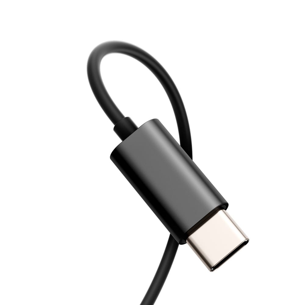 Joyroom TYPE-C Series JR-EC07 USB-C In-Ear-Kopfhörer aus Metall – Schwarz – Bild 3