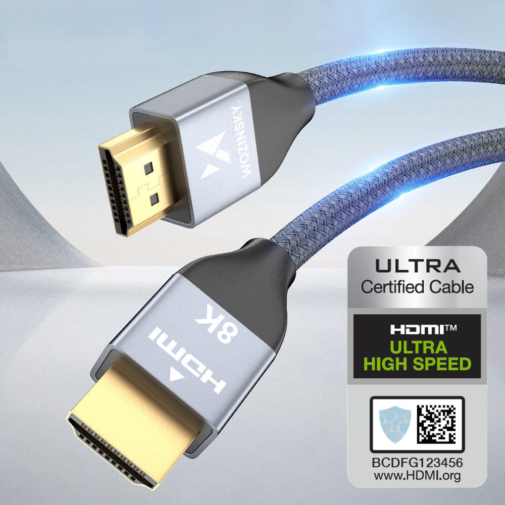 Wozinsky HDMI 2.1 Kabel 8K 60 Hz 48 Gbps / 4K 120 Hz / 2K 144 Hz 1 m Silber (WHDMI-10) – Bild 11