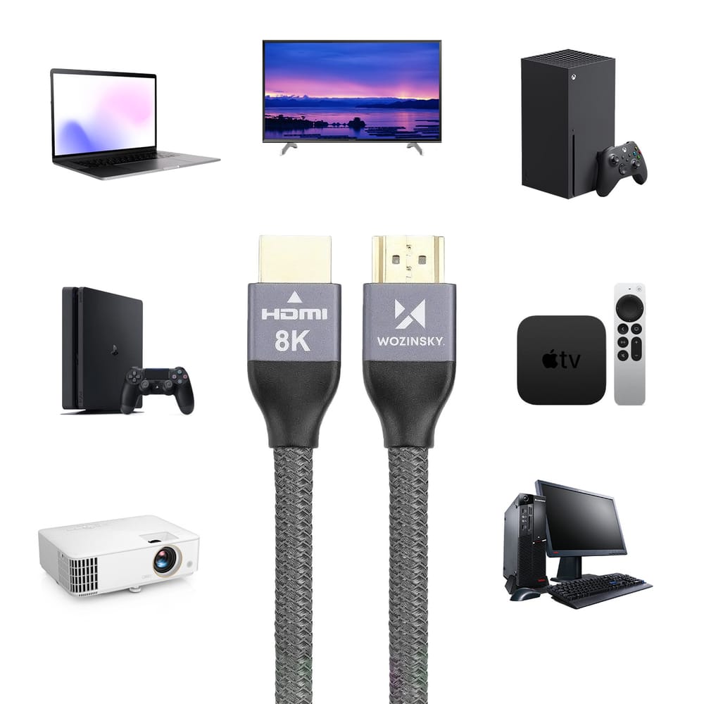 Wozinsky HDMI 2.1 Kabel 8K 60 Hz 48 Gbps / 4K 120 Hz / 2K 144 Hz 1 m Silber (WHDMI-10) – Bild 14
