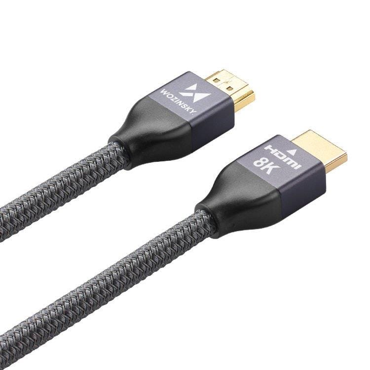 Wozinsky HDMI 2.1 Kabel 8K 60 Hz 48 Gbps / 4K 120 Hz / 2K 144 Hz 1 m Silber (WHDMI-10) – Bild 2