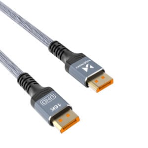 Wozinsky WPS-16AYL1S DisplayPort 2.1 Kabel 80 Gbit/s 16K@60Hz 8K@120Hz 4K@240Hz HDR HDCP DSC 1m - Schwarz